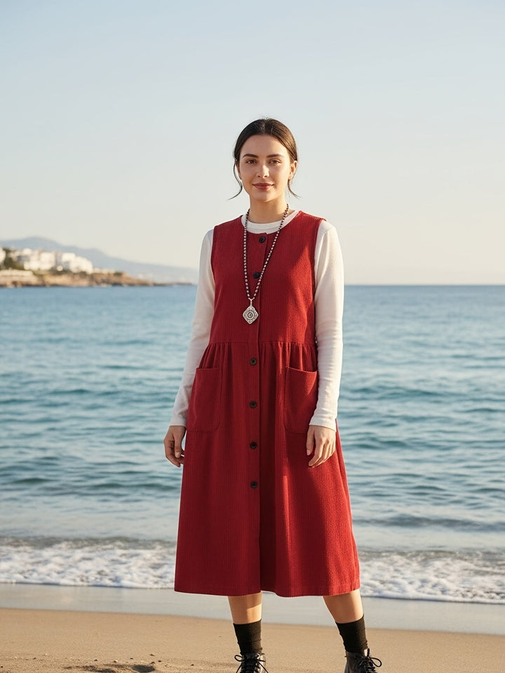 Velora |  Midi Vest Dress