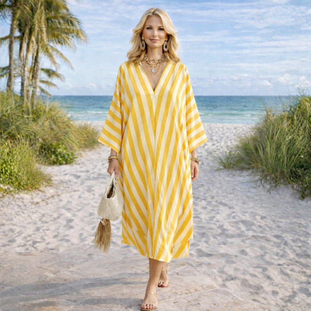 Laura | Relaxed Striped Midi Dress